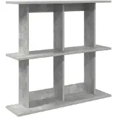 vidaXL Wandregal Wandhalterung Betongrau 80 x 20 x 75 cm Holzwerkstoff