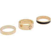 Tory Burch Ring Enamel Ring Set 184445 Schwarz