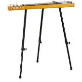 Gear4Music Lapsteel-Gitarre Slide und Ständer von Gold
