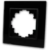 McPower FLAIR Glasrahmen 1-Fach Schwarz Rahmen aus Glas