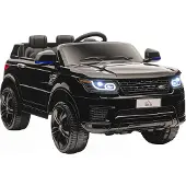 HOMCOM Kinder Elektroauto, SUV mit Fernbedienung, Musik, bis 5 km/h, Schwarz