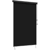 Syfax Rollo Schwarz 140 x 250 cm Stoff und Aluminium
