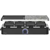 BIKITCHEN grill 950 Raclette Antihaftbeschichtung, Überhitzungsschutz, Kontrollleuchte, 8Pfännchen