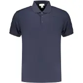 Calvin Klein Jeans Herren Kurzarm-Poloshirt in Blau mit Stickerei und 3 Knöpfen