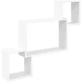 vidaXL Wandregal Wandhalterung Weiß 91,5 x 15 x 76 cm Holzwerkstoff
