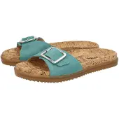 Sioux Pantolette "Aoriska-705", Damen, Gr. 37 (UK 4), blau (hellblau), Obermaterial: 100% Kalbsleder CAL. 100% Gummi rubber., Schuhe Pantolette