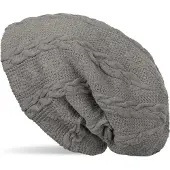 StyleBREAKER Strickmütze "Feinstrick Beanie mit Zopfmuster und Fleece" 1 Stk.