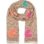 StyleBREAKER XXL-Schal "Schal mit Leoparden Herz Muster" 1 Stk.
