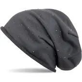 StyleBREAKER Beanie "Beanie mit Strass Nieten" 1 Stk.