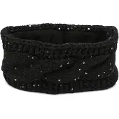 StyleBREAKER Stirnband "Grobstrick Stirnband mit Pailletten" 1 Stk.