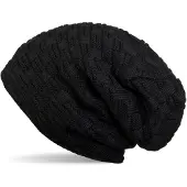 StyleBREAKER Strickmütze "Feinstrick Beanie mit Flecht Muster und Teddyfleece" 1 Stk.
