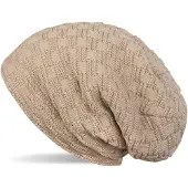 StyleBREAKER Strickmütze "Feinstrick Beanie mit Flecht Muster und Teddyfleece", Herren, braun (hellbraun), 100% Viskose CV., Modisch, Mützen Strickmütze