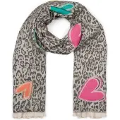 StyleBREAKER XXL-Schal "Schal mit Leoparden Herz Muster" 1 Stk.