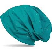 StyleBREAKER Beanie "Beanie mit Strass Nieten Applikation" 1 Stk.