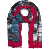 StyleBREAKER Schal "Plissierter Schal mit Pinselstrich Muster" 1 Stk.