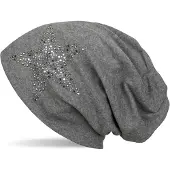 StyleBREAKER Beanie "Beanie Mütze mit Strass Nieten Stern" 1 Stk.