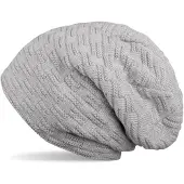 StyleBREAKER Strickmütze "Feinstrick Beanie mit Flecht Muster und Teddyfleece" 1 Stk.