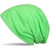 StyleBREAKER Beanie "Uni Slouch Beanie Mütze", Herren, grün (neongrün), Obermaterial: 65% Baumwolle CO. 35% Polyester PES., Modisch, Mützen Beanie