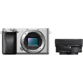 Sony Alpha 6100 | APS-C Spiegellose Kamera mit 16-50mm Power-Zoom-Objektiv, Farbe:Silber