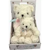 CarloBaby Geschwister-Teddy Groß & Klein, Elfenbeinweiß