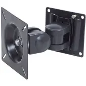 Value - Befestigungskit (Wandmontage, Montagearm für Einzelbildschirm) - für LCD-Display - Stahl - Schwarz - Bildschirmgröße: 35.6-61 cm (14"-24")