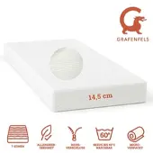 Grafenfels Matratze Silber 90x200 extra fest 14,5cm hoch 7-Zonen