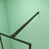 Duschparadies 90cm Stabilisator Für 6-8mm Glas Walk In Dusche Schwarz