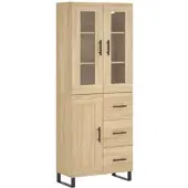 vidaXL Highboard Sonoma-Eiche 69,5x34x180 cm Holzwerkstoff 3198684