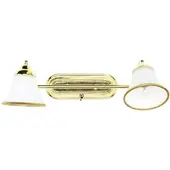 Licht-Erlebnisse Verstellbare Wandlampe mit Schalter Jugendstil in Gold 3xE14 Leuchte Bad Spiegel