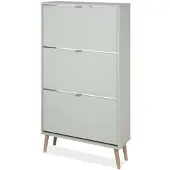 Furn.Design Schuhschrank Pastellgrün 70 x 125 cm, Schuhkipper mit 3 Klappen | Gr.: onesize