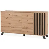 Furn.Design Sideboard Eiche Artisan und Grau 160 cm 3D Lamelle Industrial Madem
