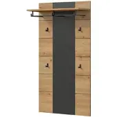 Inn.Furn Garderobenpaneel in Eiche und Grau 80 x 141 cm Cooper