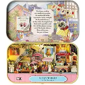 Gistuch Glücksbasar Miniaturhaus - DIY Bastelset, Deko-Objekt - Für Zuhause, Geschenk & Sammlung