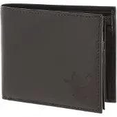 OXMOX Leder Geldbörse Leather RFID Protect Querscheinbörse Freedom Pigeon Embossed Brown dunkelbraun