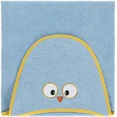 Egeria Kapuzentuch Owl light blue 70x100 cm - blau;gelb