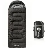 Sekey Schlafsack Camping Outdoor 3 Jahreszeiten Deckenschlafsack 220x80cm Anthrazit