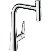 Hansgrohe Spültischmischer Select DN 15, mit Ausziehbrause chrom chrom 2jet Ausziehbrause