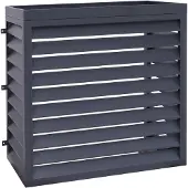 Mendler Verkleidung für Klimaanlage/Wärmetauscher MCW-O43 mit Pflanzkasten, Abdeckung, Metall 118x124x65cm anthrazit