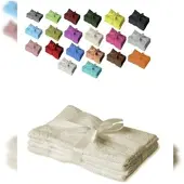 EXKLUSIV HEIMTEXTIL Gästehandtuch 4er Set 30 x 50 cm Naturweiss
