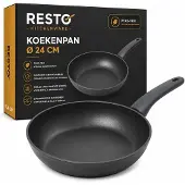 Resto Bratpfanne ?24 cm (schwarz, beschichtet, Induktion, spülmaschinenfest)