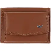 Golden Head Leder Geldbörse Polo RFID Protect Minischeintasche 1314 Cognac braun