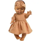 Heless Set: Puppe mit Biokleid, salbeigrün, Mäd