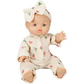 Heless Mädchen Babypuppe Olga mit Biokleid, karamell, 34 cm