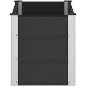 vidaXL Hochbeet Schwarz 100 x 50 x 54 cm WPC und Aluminium