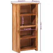 vidaXL Bücherregal 50x30x100 cm Massivholz Palisander