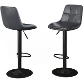 Vicco Barhocker 2er Set Sena Grau/Schwarz 38.5 x 86 cm, Model 59825