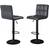 Vicco Barhocker 2er Set Sena Grau/Schwarz 42 x 94 cm, Model 60552