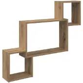 vidaXL Wandregal Wandhalterung Artisan-Eiche 91,5 x 15 x 76 cm