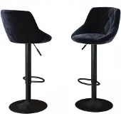 Vicco Barhocker 2er Set Sena Schwarz 38.5 x 84 cm, Model 59822