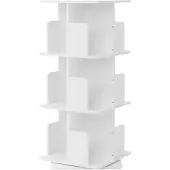 ML-Design Bücherregal Kinder 3 Ebenen Weiß 40x94x40 cm Drehbar 360°